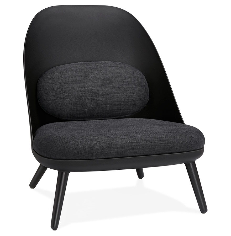 Design lounge fauteuil 'TICOS' zwart