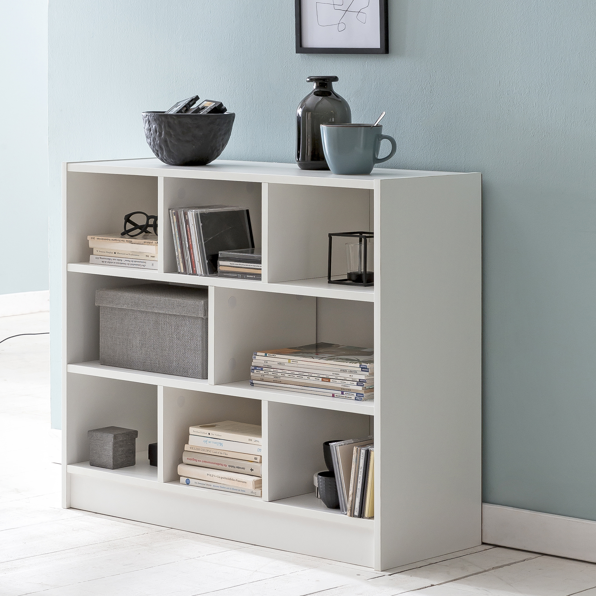 Boekenkast wl5.819 wit 80x68,5x29,5 cm plank staande plank modern